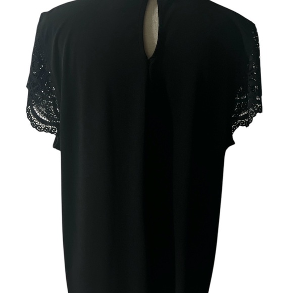 Torrid Black Embellished Cap Sleeve Blouse - Picture 3 of 10